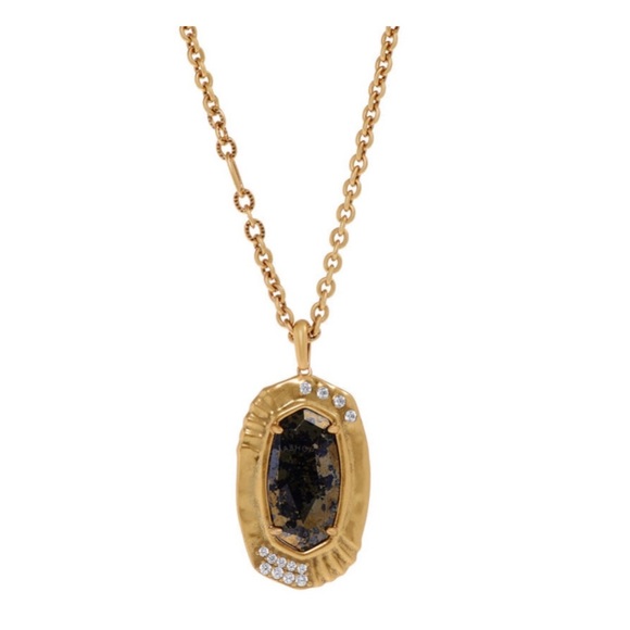 Kendra Scott Jewelry - Kendra Scott Anna Necklace with Black Pyrite Pendant